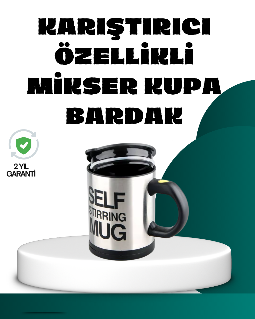 3-4 Otomatik Karıştırmalı Termos Kupa | Ergonomik Tasarım - Vipsepet - Görsel 1