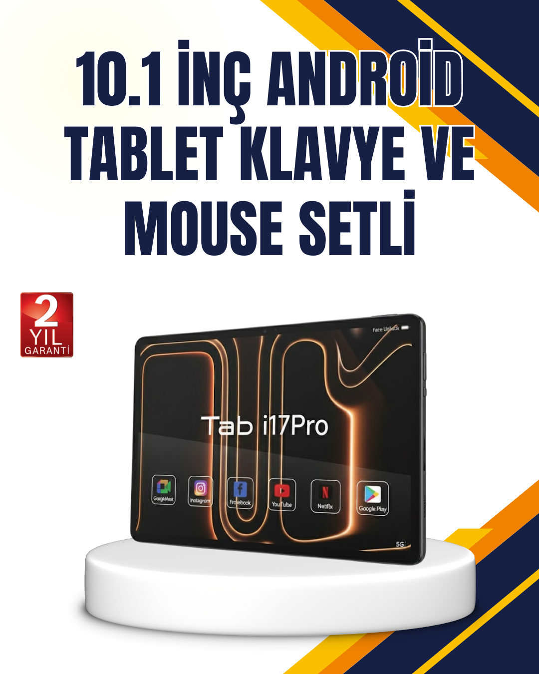 3-4 Klavye Kalem Mouse Dahil Android Tablet Uzun Pil Ömürlü - Vipsepet - Görsel 1