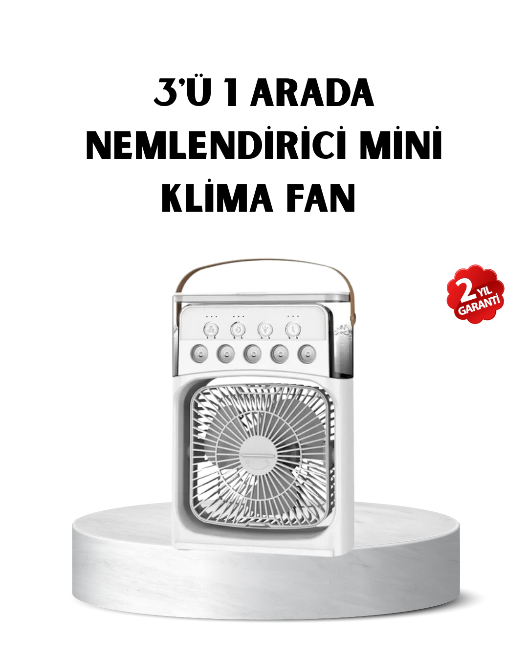 3-42 USB Bağlantılı Taşınabilir Mini Klima Fan 500ML Su Hazneli ve Sessiz Çalışma - Vipsepet - Görsel 1