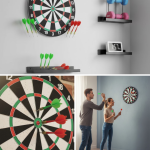 Şık Tasarımlı 15 İnç Dart Tahtası Metal Uçlu 4 Ok Seti - Vipsepet