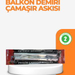 25x60 cm Çamaşır Askılığı Kare Balkon Demiri İçin Dayanıklı Tasarım - Vipsepet