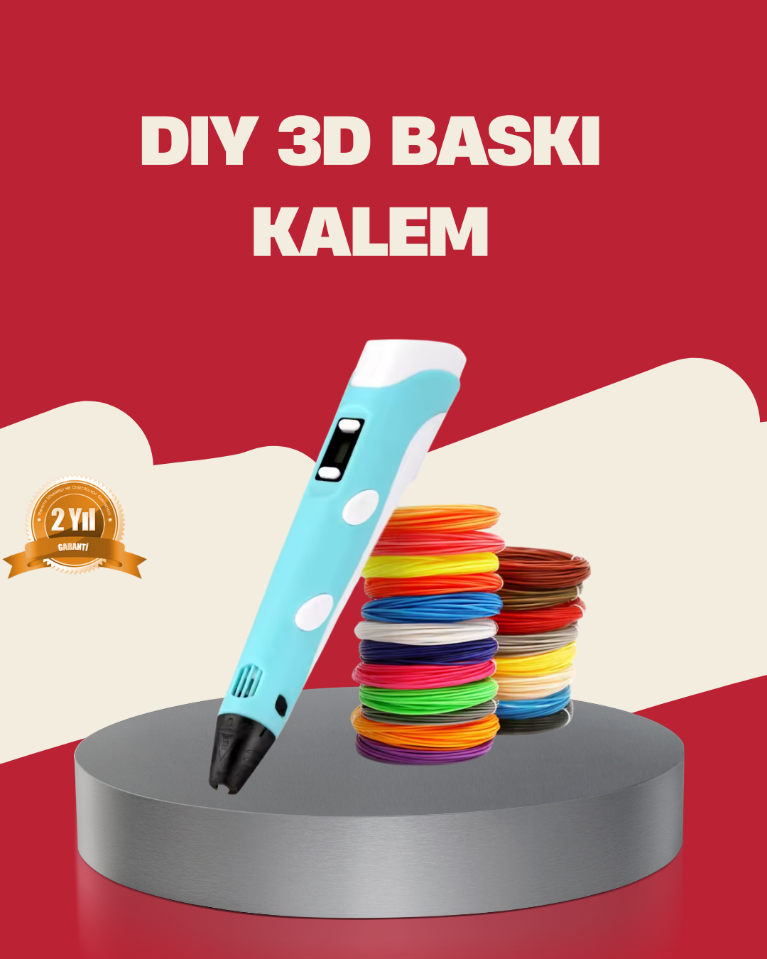 3-45 Çocuklar İçin Güvenli 3D Yazıcı Kalem - Vipsepet - Görsel 1