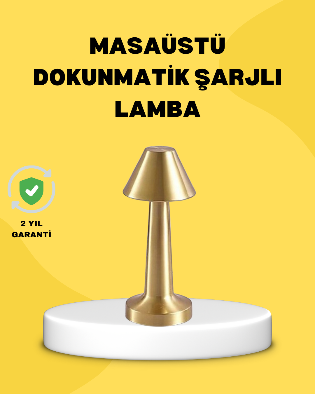 3-49 Kablosuz LED Masa Lambası 1800mAh 3 Renk Aydınlatma Dokunmatik - Vipsepet - Görsel 1