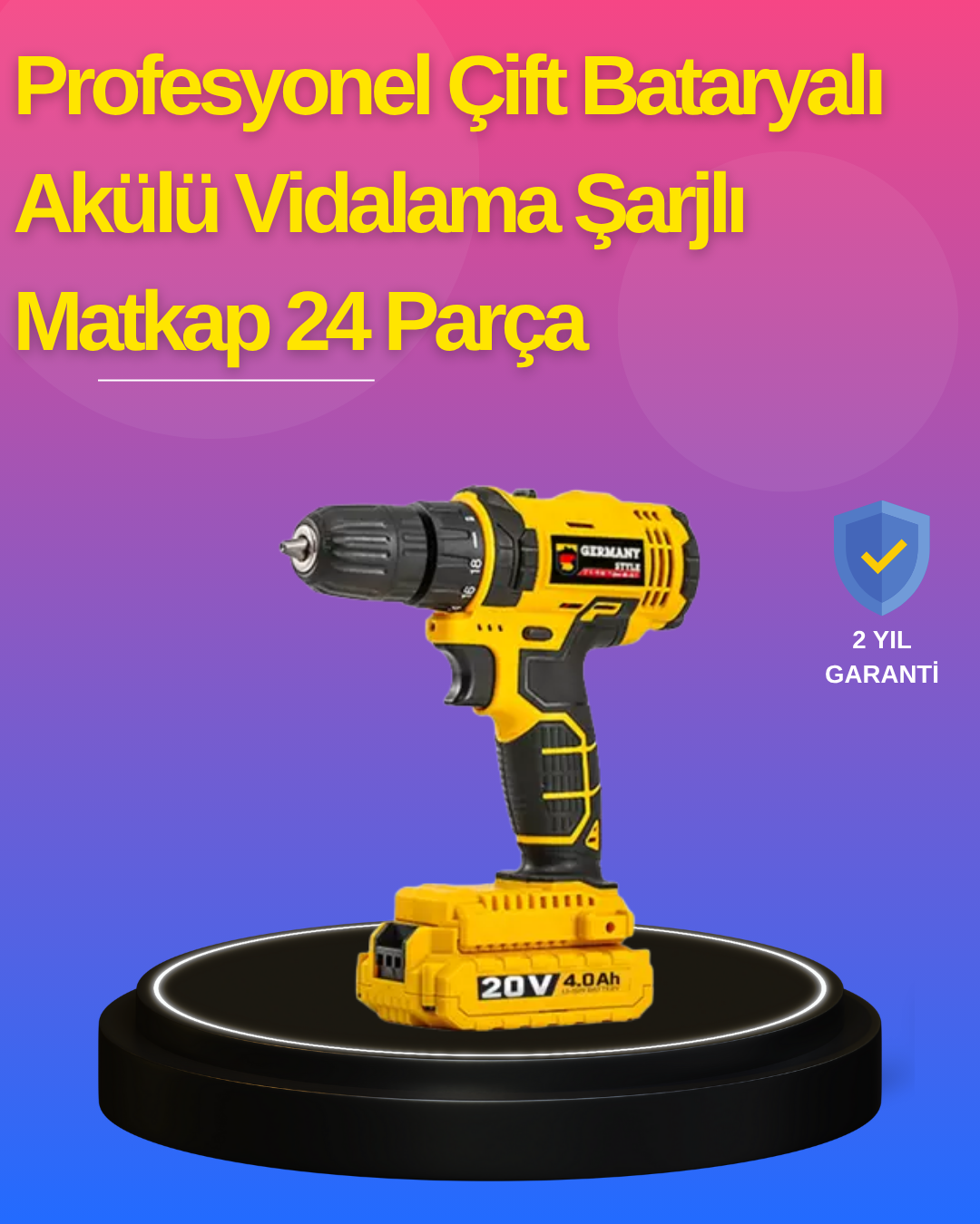3-5 Hafif ve Ergonomik 12V Kablosuz Matkap | Hızlı Şarj ve Uzun Pil Ömrü - Vipsepet - Görsel 1