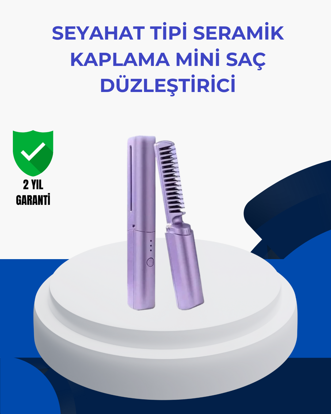 3-50 Taşınabilir Saç Düzleştirici Tarak – Ayarlanabilir Isı Kontrollü - Vipsepet - Görsel 1