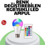 2025 RGB LED Ampul Uzaktan Kumandalı Renkli Işık A Kalite - Vipsepet