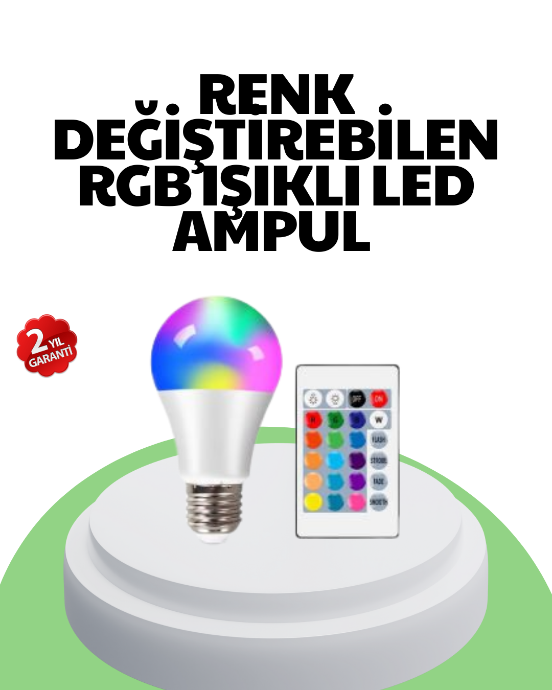 3-52 2025 RGB LED Ampul Uzaktan Kumandalı Renkli Işık A Kalite - Vipsepet - Görsel 1