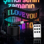 60 cm LED Matrix Panel 16x96 Piksel Bluetooth Kontrollü RGB Kayan Yazı Ekranı - Vipsepet