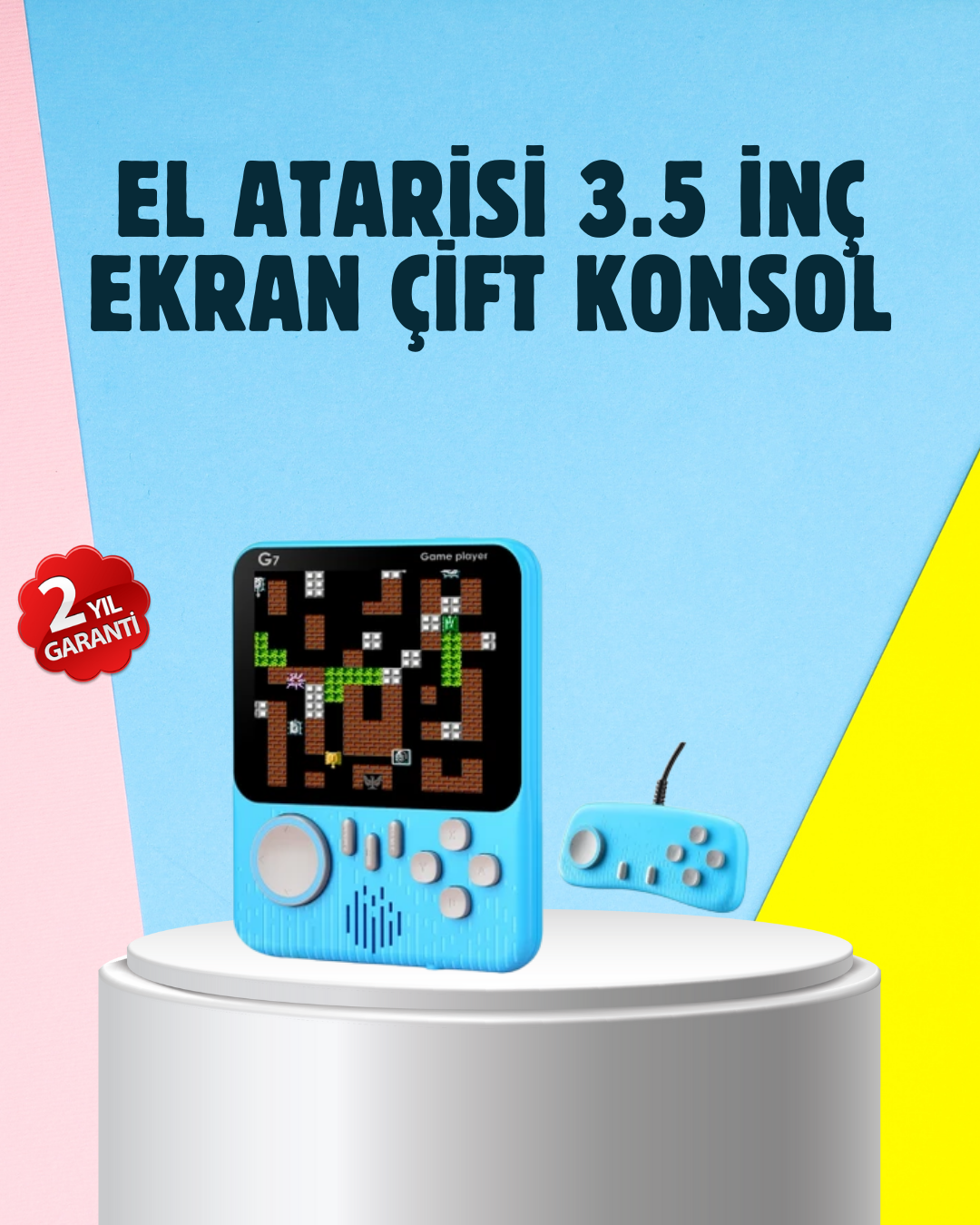 3-57 666 Klasik Oyunlu Mini Retro Konsol – Büyük Ekran Desteği - Vipsepet - Görsel 1