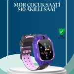 S10 Mor Çocuk Takip Saati Elektronik Bariyer ve Sesli Mesaj Destekli - Vipsepet