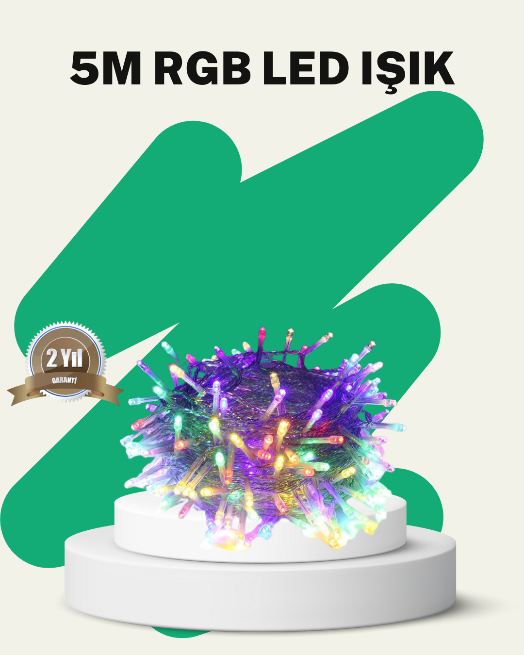 3-62 50’li LED Şeffaf Kablolu 5 m Aydınlatma Işık Süsleme Led - Vipsepet - Görsel 1