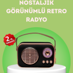 Nostaljik Retro Radyo – Bluetooth, USB ve FM Özellikli Şık Tasarım - Vipsepet