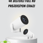 Full HD 4K Destekli Akıllı Projeksiyon – 130 inç Ekran, Uzun Ömürlü Ampul ve Çoklu Giriş - Vipsepet