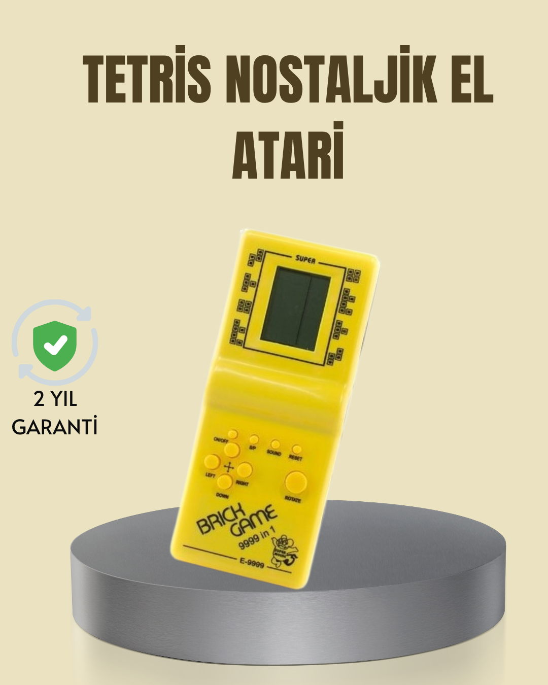 3-68 Taşınabilir Tetris Oyunu El Konsolu – Dayanıklı Plastik, Pil ile Çalışan Retro Oyun Aleti - Vipsepet - Görsel 1