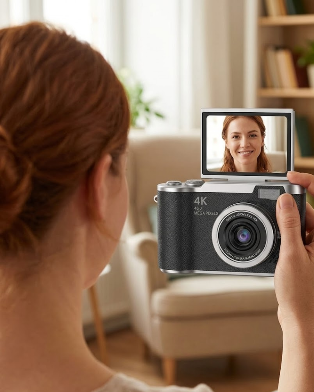 3-68 4K Video Çekim Özellikli Dijital Kamera 48 MP 8X Zoom ve 180 Derece Döner Ekranlı - Vipsepet - Görsel 1