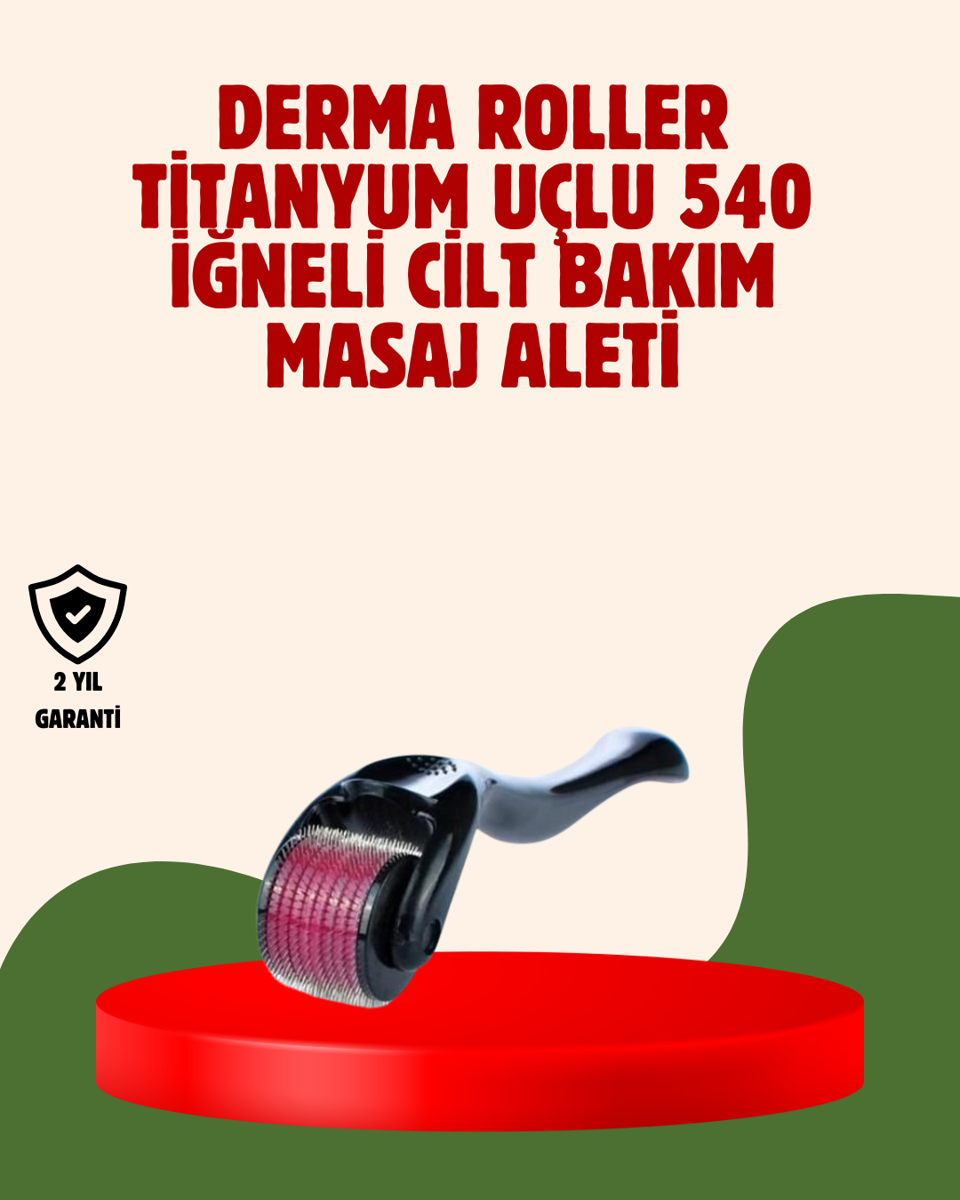 3-69 Dermaroller 1 mm Akne İzleri ve Çatlak Giderici Cilt Bakım Aleti - Vipsepet - Görsel 1