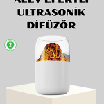 Ultrasonik Alev Efektli Aromaterapi Difüzörü USB Şarjlı ve Otomatik Kapanma Özellikli - Vipsepet