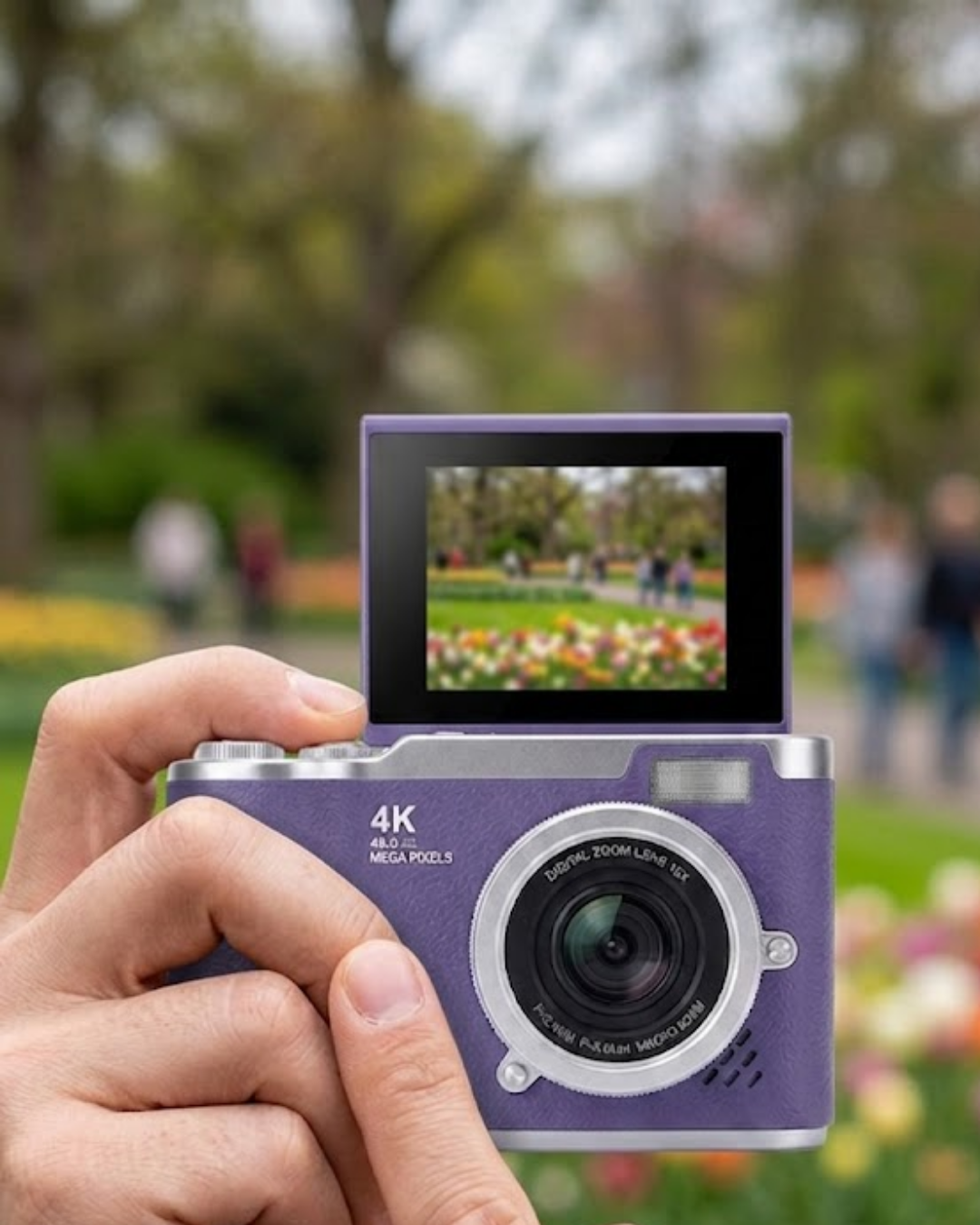 3-70 48 MP Dijital Fotoğraf Makinesi 4K Video Flip Ekranlı Kompakt - Vipsepet - Görsel 1