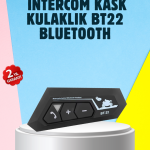 BT22 Motosiklet Kask İçi Bluetooth Kulaklık İnterkom Destekli - vipsepet