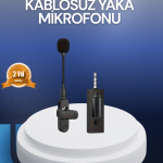 Profesyonel Ses Kayıt İçin Kablosuz Mini Yaka Mikrofonu - vipsepet