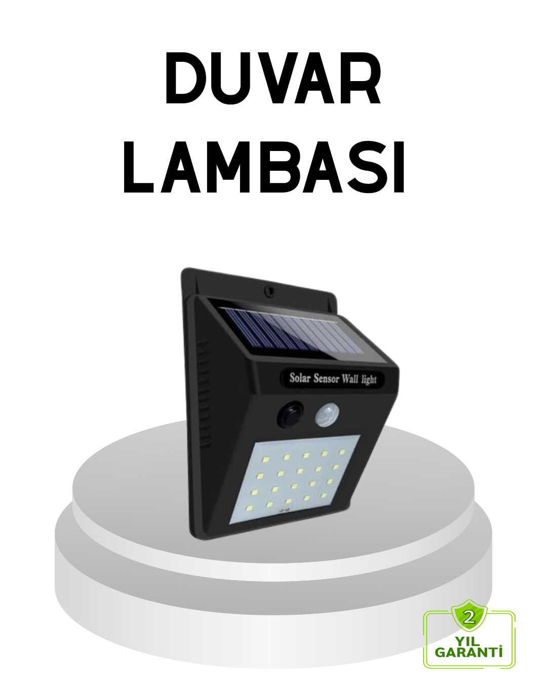 3-76 20 LED Güneş Paneli Aydınlatma – Fotoselli ve Hareket Algılamalı Dış Mekan Duvar Lambası - Vipsepet - Görsel 1