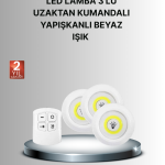 Dekoratif ve Pratik 3’lü Kumandalı Spot LED Aydınlatma - Vipsepet
