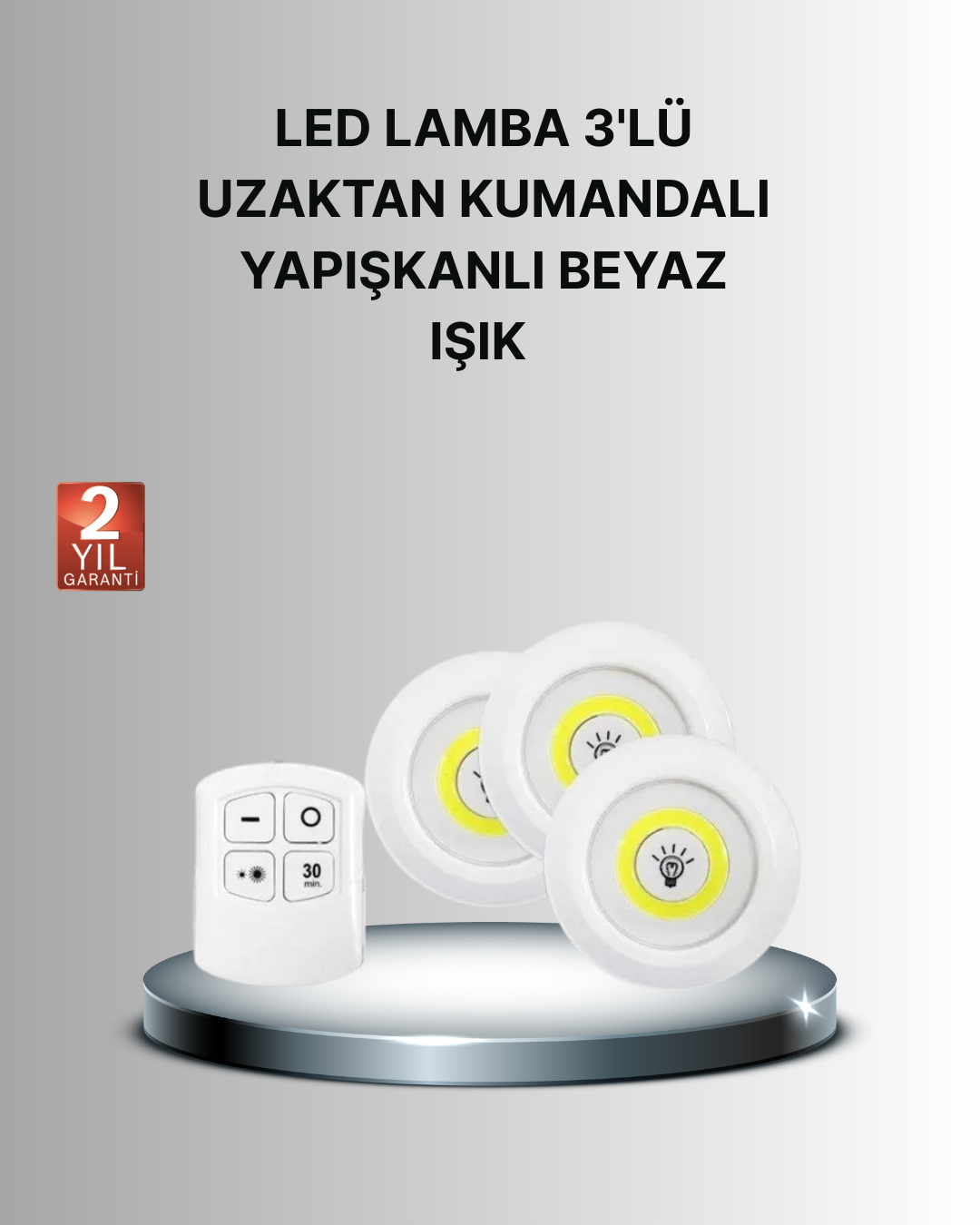 3-76 Dekoratif ve Pratik 3’lü Kumandalı Spot LED Aydınlatma - Vipsepet - Görsel 1