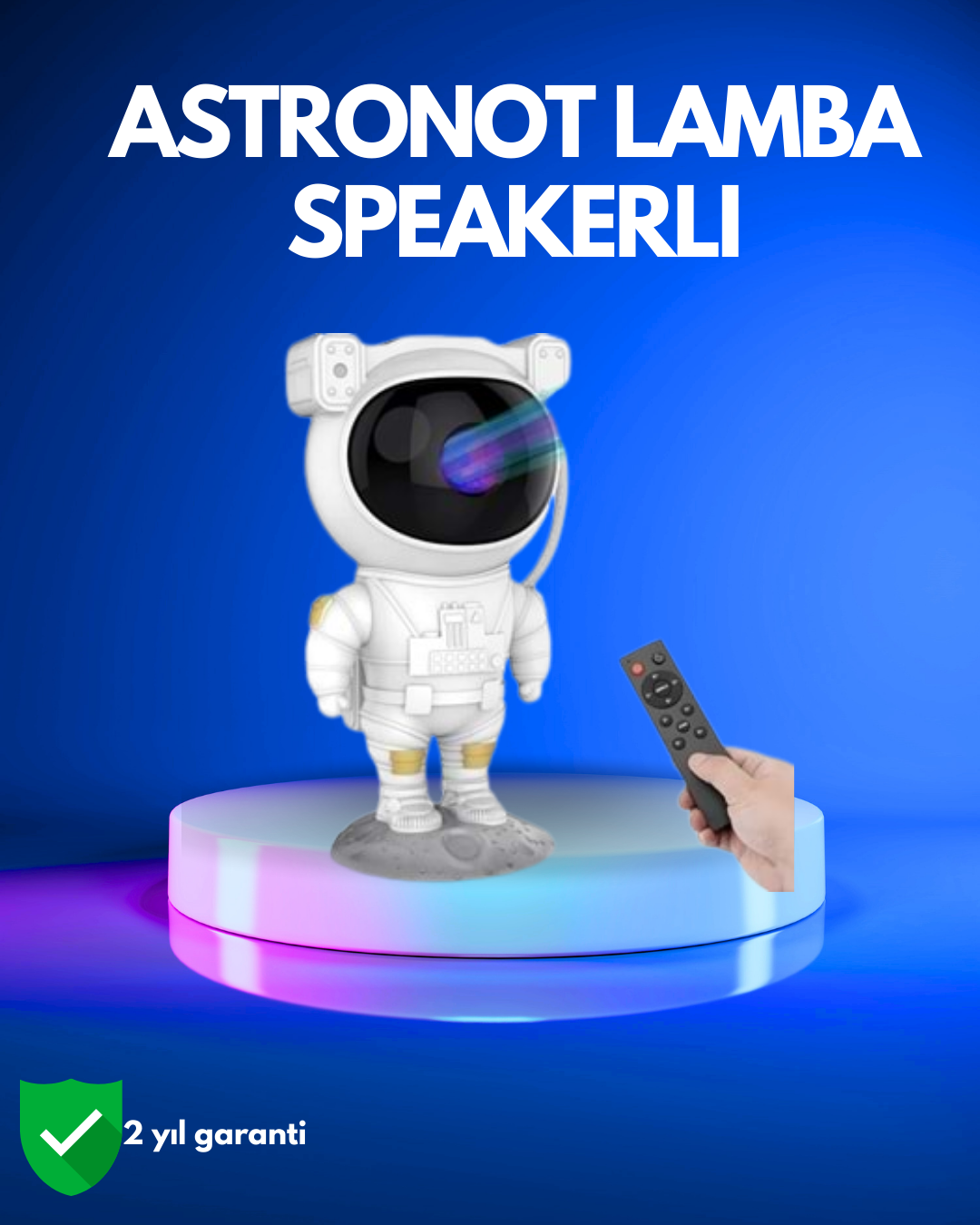 3-76 Ayarlanabilir Parlaklık ve Zamanlayıcı Modlu Astronot Lamba - Vipsepet - Görsel 1
