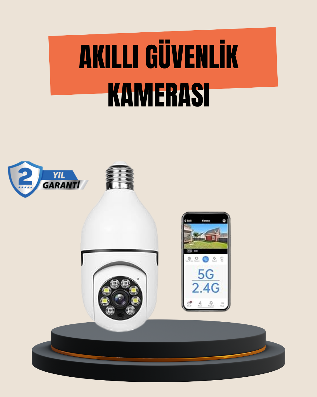 3-77 Mobil Uygulama Kontrollü Akıllı Güvenlik Kamerası - Vipsepet - Görsel 1