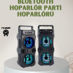 1200 mAh Şarjlı LED Işıklı Bluetooth Hoparlör – FM Radyolu, Hafıza Kart Destekli - Vipsepet
