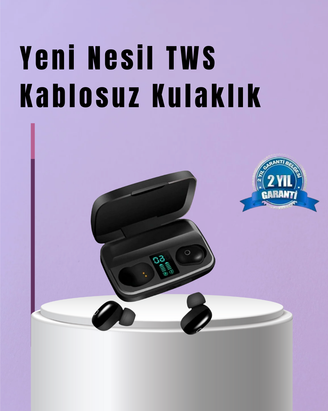 3-79 22 Kez Şarj İmkanı Sunan A10s TWS Bluetooth Stereo Kulaklık - vipsepet - Görsel 1