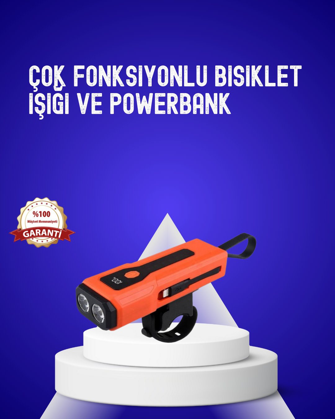 3-8 600 Lümen Şarjlı Bisiklet Farı COB Yan Çakar Acil Durum - vipsepet - Görsel 1