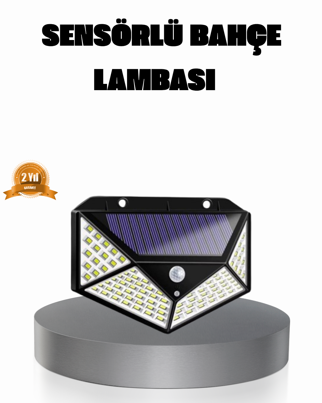 3-80 Solar Güçlü 100 LED Bahçe Lambası – Enerji Tasarruflu, Suya Dayanıklı ve Geniş Açılı Işık - Vipsepet - Görsel 1