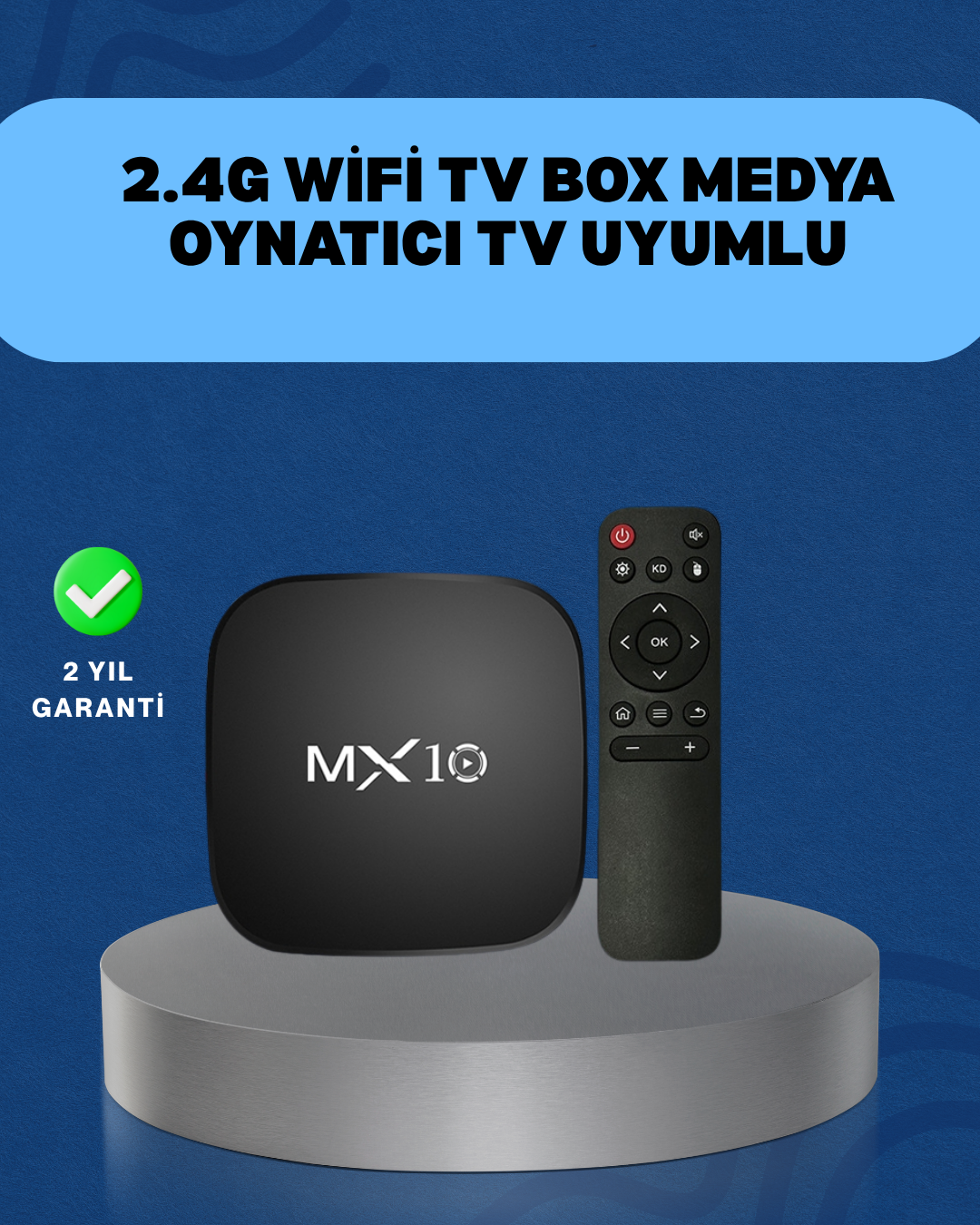 3-86 4K Medya Kutusu HDMI-USB Bağlantılı Android TV Çözümü - Vipsepet - Görsel 1