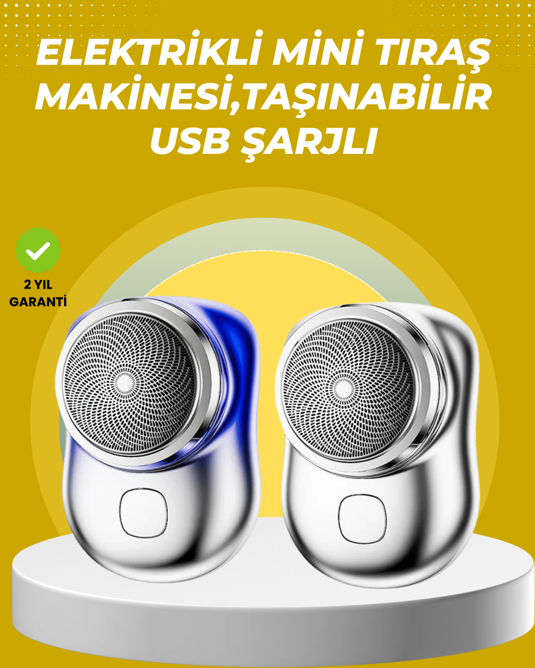 3 Taşınabilir, cep boyunda, şarjlı elektrikli tıraş makinesi - vipsepet - Görsel 1