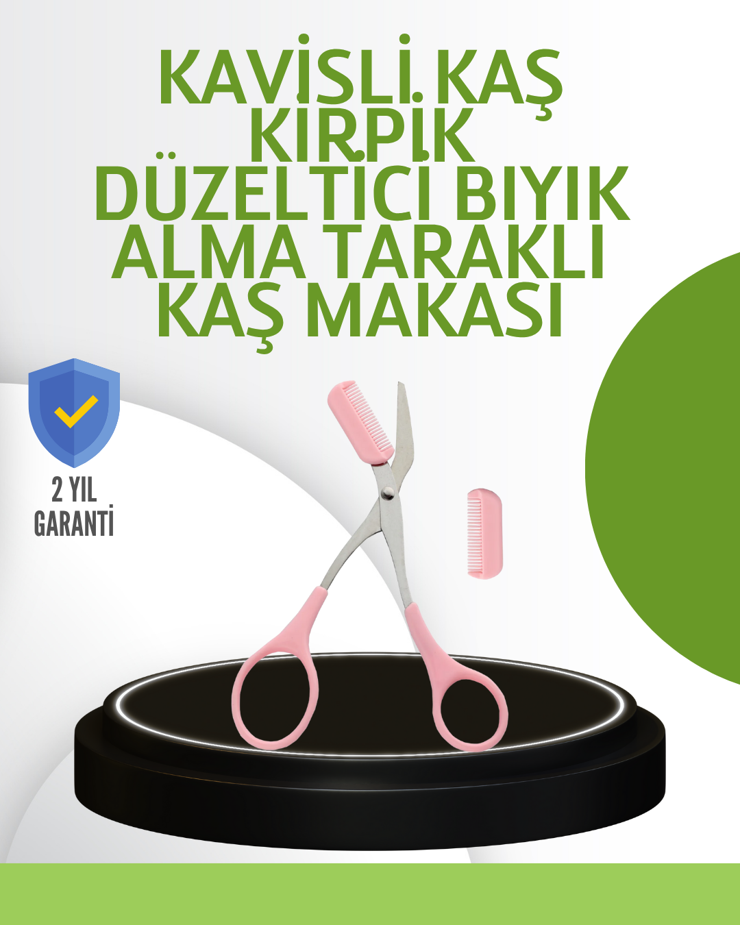3-88 Taşınabilir Kaş ve Kirpik Düzenleme Makası – Ergonomik Tasarım - Vipsepet - Görsel 1