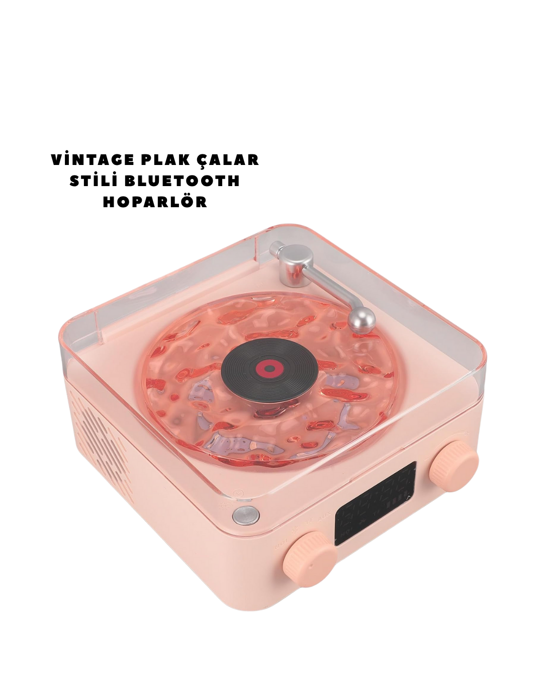 3-89 Retro Bluetooth Hoparlör PEMBE - Vipsepet - Görsel 1