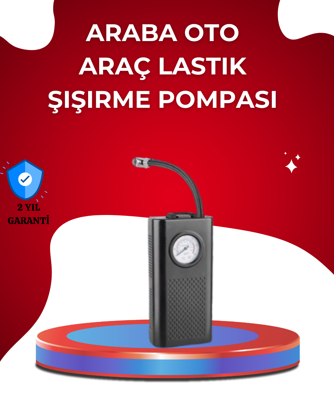 3-91 USB Şarjlı Kompakt Elektrikli Hava Kompresörü 3000 mAh - Vipsepet - Görsel 1