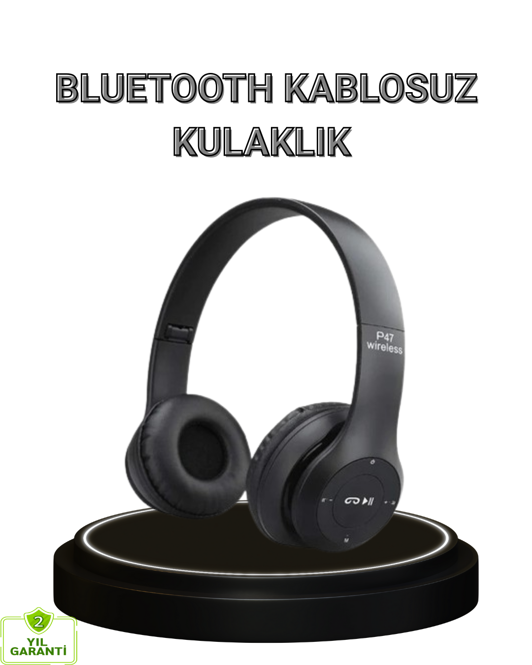 3-92 Kablosuz Kulaklık – Ergonomik Tasarım ve Uzun Pil Ömrü - vipsepet - Görsel 1