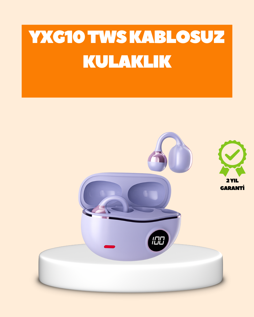 3-93 YXG10 Klipsli Açık Kulaklık – Spor İçin Uygun, APTX Ses, Ergonomik Yapı - vipsepet - Görsel 1
