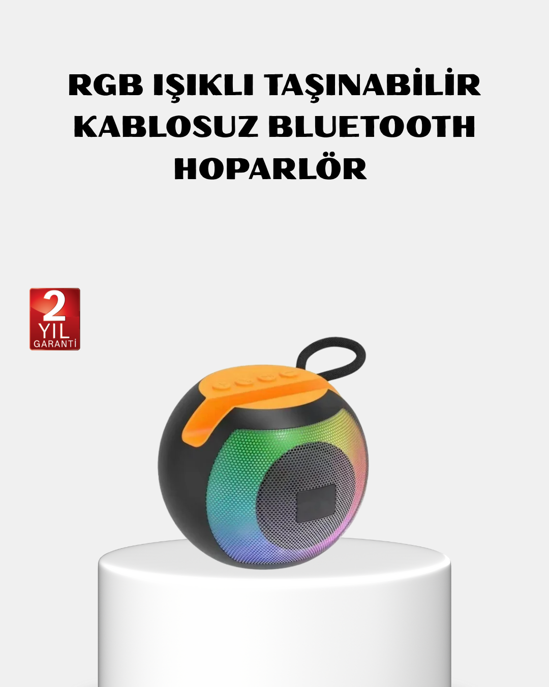 3-94 RGB Işıklı Bluetooth Hoparlör – 360° Stereo Ses ve 8 Saat Çalma Süresi - Vipsepet - Görsel 1