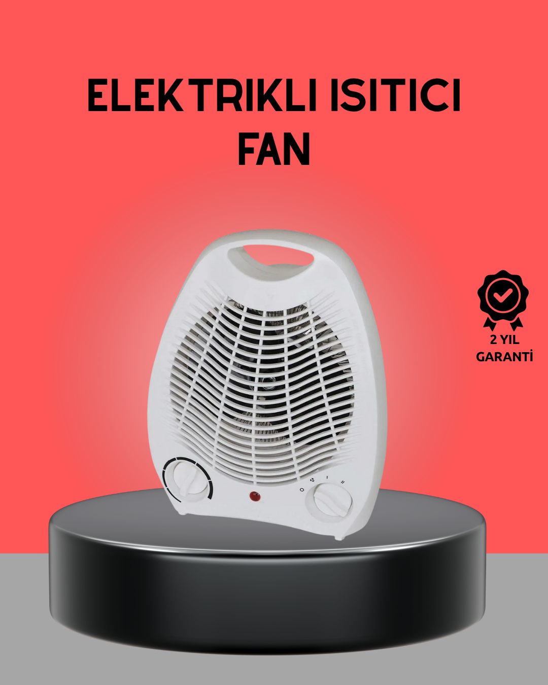 3-94 Mini Elektrikli Isıtıcı 2000W – Termostatlı Fanlı Isıtma, Taşınabilir Tasarım - Vipsepet - Görsel 1