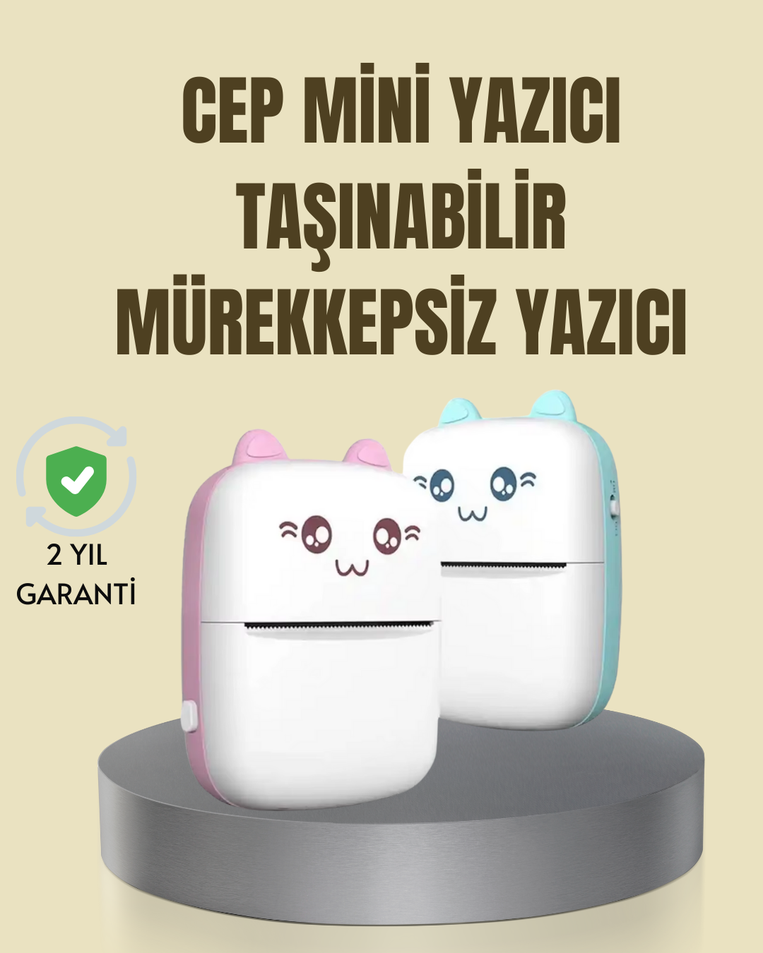 3-94 Taşınabilir Mini Termal Yazıcı 200 DPI Bluetooth Bağlantılı - Vipsepet - Görsel 1