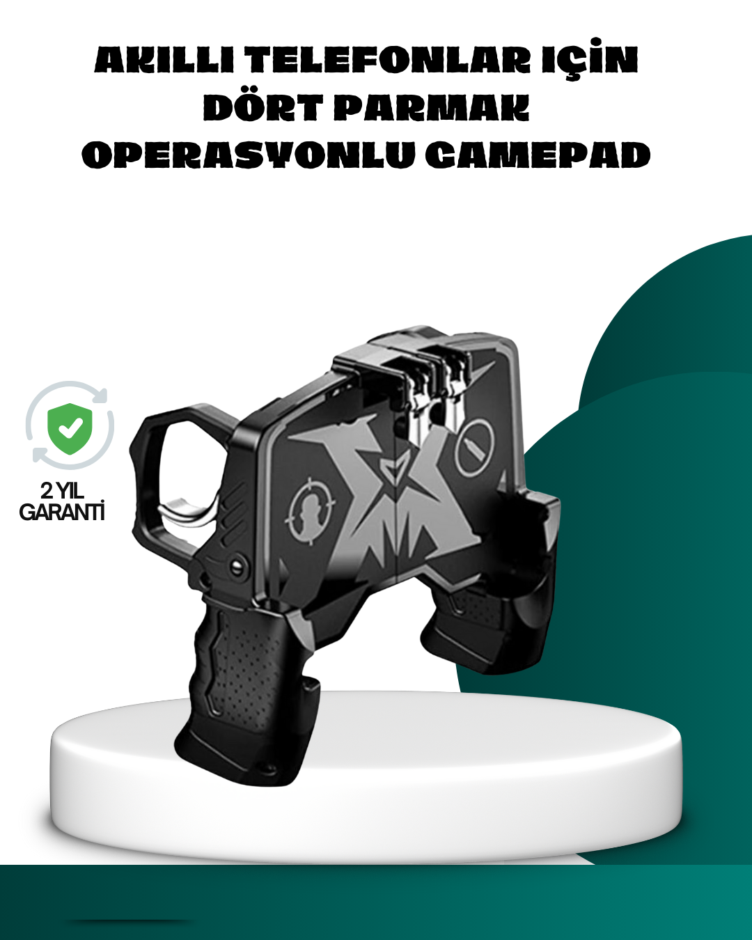 3-95 Mobil FPS Oyunlar İçin Dört Parmak Uyumlu Gamepad - Vipsepet - Görsel 1
