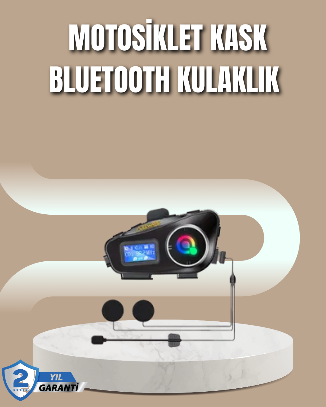 3-97 500 Metre İnterkom Mesafeli Kask Kulaklığı Gürültü Engelleyici - vipsepet - Görsel 1