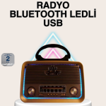 Ahşap Nostaljik Radyo Bluetooth USB SD Kart Destekli - Vipsepet
