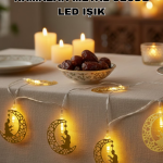 Ramazan Temalı Ay İçinde Secde Eden Adam LED Peri Işığı - Vipsepet