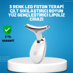 3 Modlu Boyun ve Yüz Bakım Cihazı – EMS, Temizleme, Sıcak Masaj ve Renkli Işık Terapi Özellikli - Vipsepet