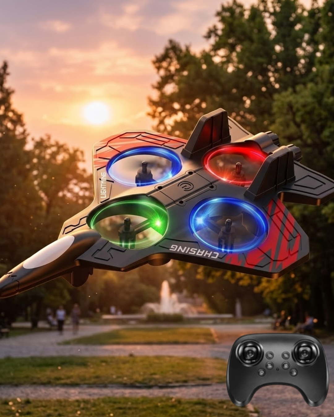 4-10 Uzaktan Kumandalı Drone Uçak LED Işıklı 360 Derece Akrobatik Hareket Özellikli - Vipsepet - Görsel 1