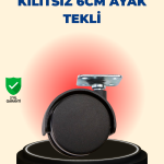 Masa ve Sehpa İçin 6 cm Kilitsiz Ayak Tekli - Vipsepet